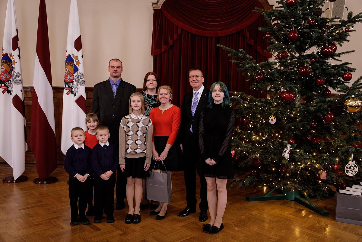 Kusiņu ģimene pie Valsts prezidenta